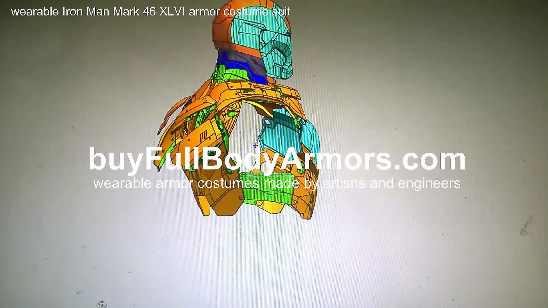 The Ultra-Realistic Movie-Accurate Wearable Iron Man Mark 46 (XLVI) Armor Costume Suit 3D Modelling 1